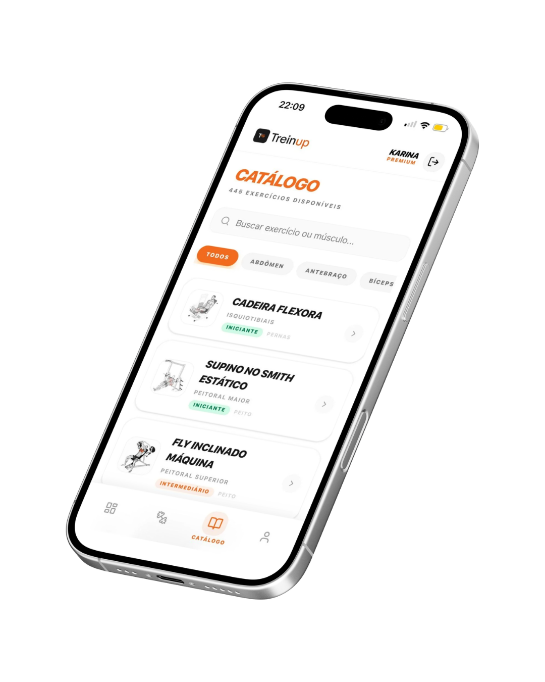 Treinup app screenshot